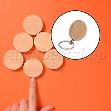 30 Pieces Unfinished Wooden Key Tag Key Chain for DIY Crafts Supplies