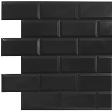 Black Bricks 3D Wall Panels, in Various Packs