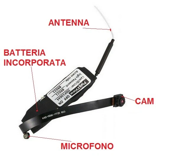 Mini videocamera microspia micro cam video colori Camera IP WIFI microfono - Immagine 2 di 3