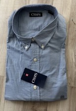 Chaps Shirt Mens 2XL Button Light Blue Casual Lightweight NEW