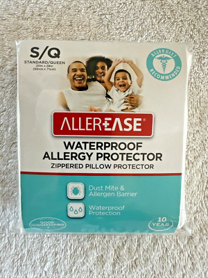 AllerEase Maximum Bedbug and Allergy Protection Pillow Protector Standard/Queen