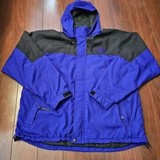 Rare Vintage THE NORTH FACE Spell Out Full Zip Hooded Jacket 90s XL