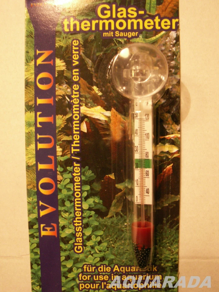 Aquarium Thermometer mit Sauger Terrarium Thermometer Glasthermometer