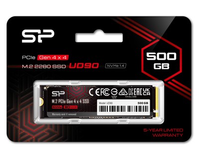 Silicon Power UD90 500GB NVMe Internal SSD (SP500GBP44UD9005) for