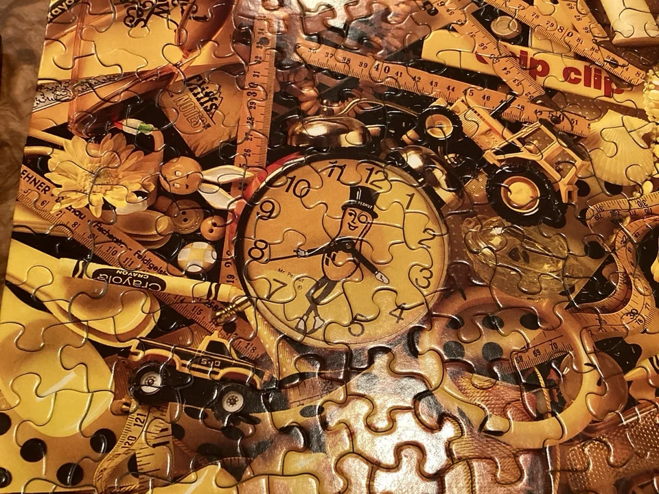 VTG Hallmark Springbok Smiley Mr Peanut Presenting Yellow Jigsaw Puzzle 500 Pc - Image 2 of 4