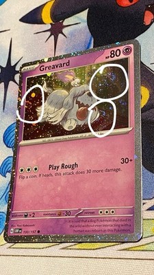 Greavard 100/197 Obsidian Flames Cosmo Holo 3x Swirls