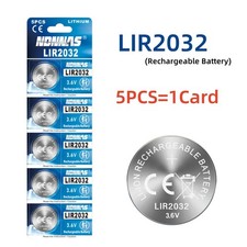 LIR2032 Rechargeable Lithium Coin Battery 3.6V Button Cell 1  10PCS Long Life 500