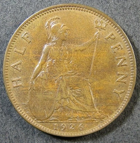 1926 George V Half Penny — photo from another recent sale