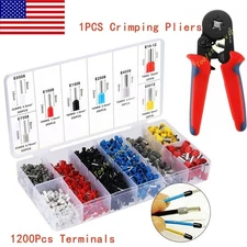 1200PCS Cable Cord Pin End Bootlace Ferrule Terminal Set Wire Crimp Connectors