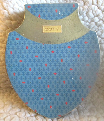 Vintage Empty Heart Shaped COTY Box with 5 Cosmetic Compartments