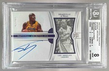 Shaquille O'Neal 2022 National Treasures Platinum Archives Ink Auto 1/1 BGS 8
