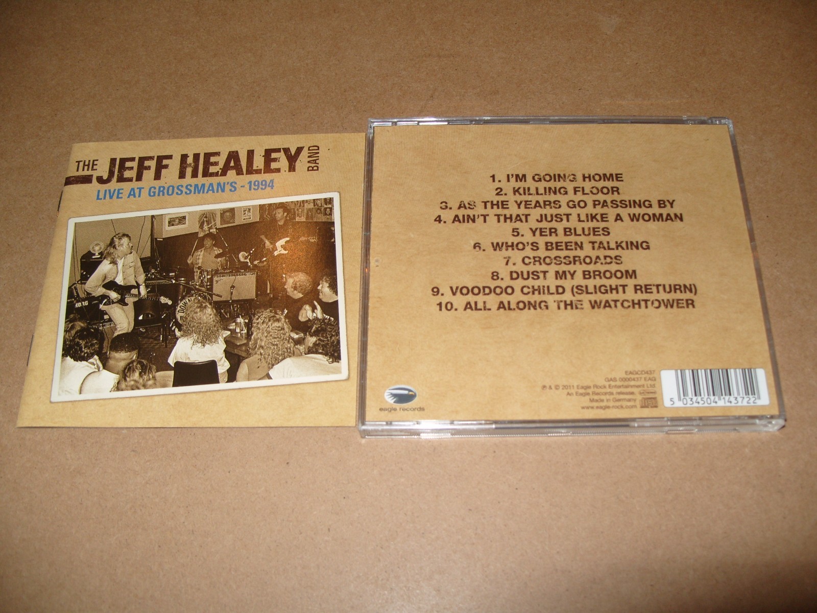 The Jeff Healey Band – Live At Grossman's - 2011 -CD + INLAYS NEAR MINT. (C21)