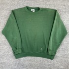 Vintage Blank Sweatshirt Men's XL Green Thrashed Distressed Sun Faded 90s