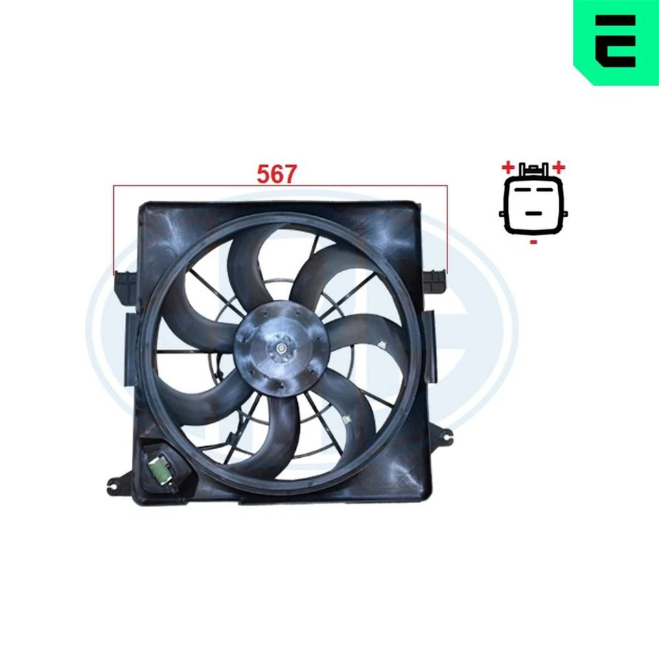 FAN ENGINE COOLING 352149 FOR HYUNDAI KIA D4HA 2.0L 4cyl ix35D4HA 2.0L 4cyl - Image 2 of 4