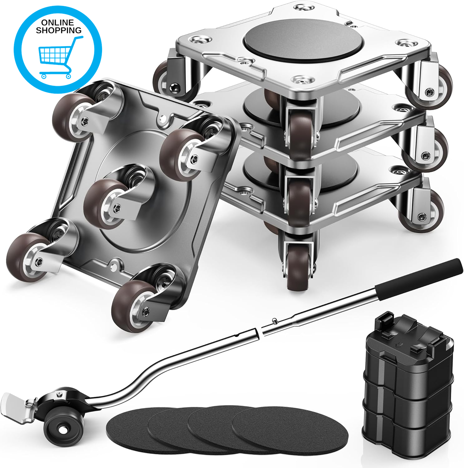 Furniture Movers with 5 Wheels 360° Rotating Universal Wheels, Furniture Lifter