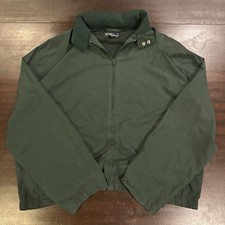 Vintage 1990s Polo by Ralph Lauren moss green zip up Harrington jacket large