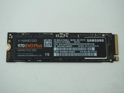 Samsung 970 EVO Plus 1TB M.2 NVMe Solid State Drive Tested, Wiped - MZ-V7S1T0