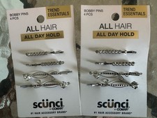 Sc nci Trend Essentials Silver Crystal Bobby Pins All Day Hold 4pcs