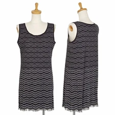 [Used] Pleats Please PLEATS PLEASE APOC Cutting Hem Fringe Wave Border Sleeveles