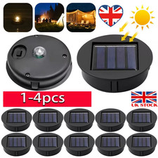 Solar Lights Replacement Top with LED Bulbs Panel Lantern Round LED Light Box