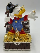 NEW Disney Arribas Brothers Scrooge McDuck with Trinket Chest Crystal Figurine