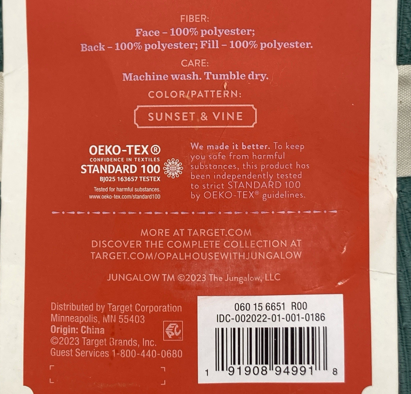 2 Opalhouse Jungalow Vintage Chenille Pillow Shams Sunset & Vine Green Standard