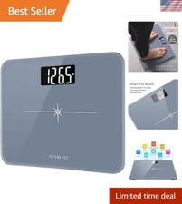 Durable Bathroom Scale with Step-On Technology - 400 lbs Capacity for All Users