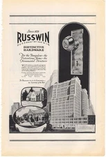 Russwin Distinctive Hardware for the Bungalow to Monumental 1925 Vintage Ad
