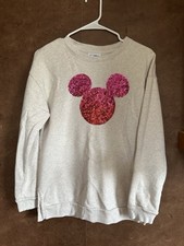 Disney GAP Sequin Mickey Sweatshirt Girls 14-16 W XS