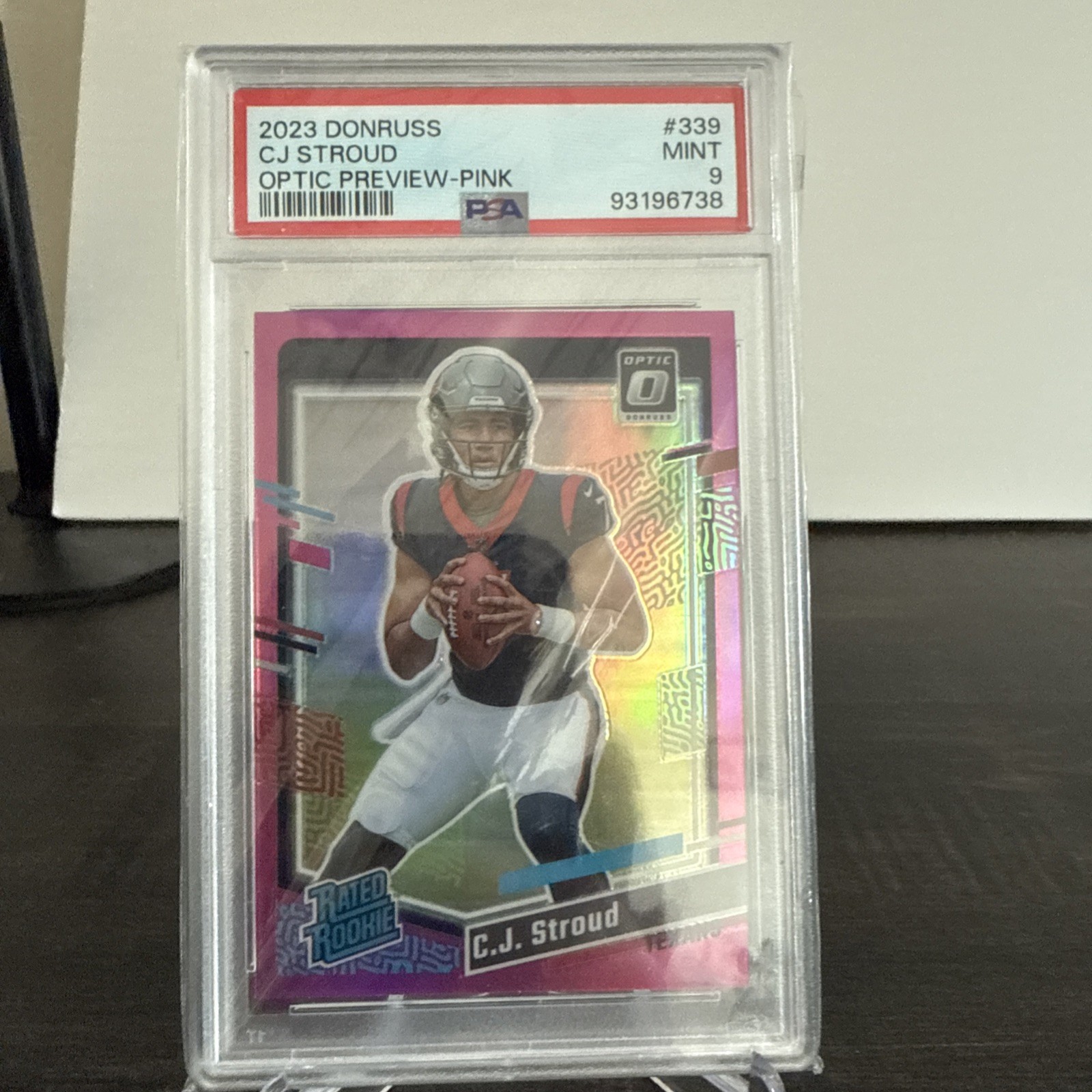 2023 Panini Donruss - Rated Rookie C.J. Stroud #339 Optic Preview Pink Prizm (RC
