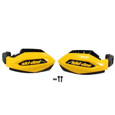 Ski-Doo New OEM Handlebar Hand Guard Wind Deflectors YELLOW REV-XP