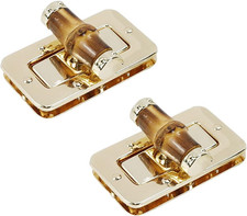 Twist Locks Gold Turn Lock Clasp Rectangle Purse Closure Clutches Locks, 2 Pcs,F