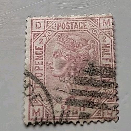 GB Queen Victoria 1876 Two pence half penny. Used stamp.