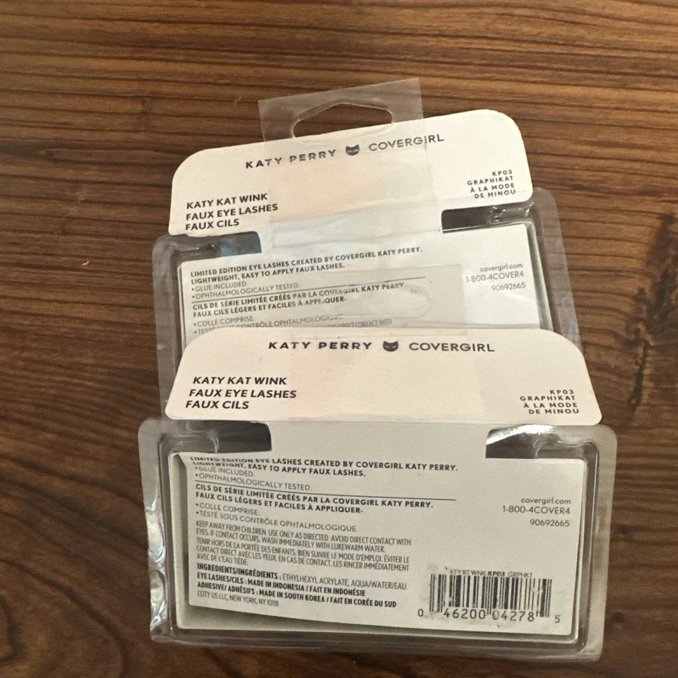 Katy Perry Covergirl Katy Kat Wink Edición Limitada Pestañas Imitadas KP03 2 Paquetes NiP Foto 2 de 2