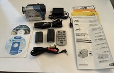JVC GR-D72U Video Camera Remote Charger Batteries Manuals Parts Only E03 Error