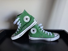 Converse Chuck Taylor All Star High Top Green Canvas Sneakers Kids 6 Womens 7.5