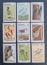 Botswana Stamps. Full Set Of 1978 Birds, Plus 2 Surcharged Stamps MNH