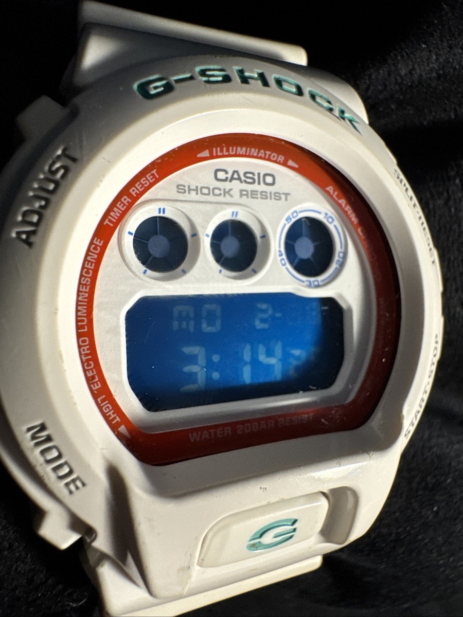 Casio G-Shock DW6900SN Chronograph White Dial Men's Watch WORKS | eBay