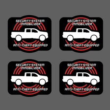 4 Truck Alarm Anti Theft Decals Hd Usa Made Security System Window Sticker 1.5