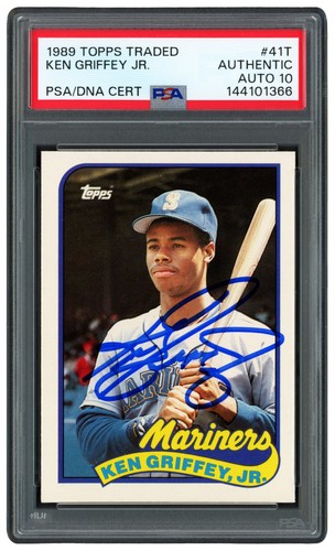 Ken Griffey Jr. [Autographed] #41T 1989 Topps Traded card