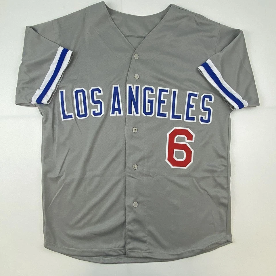Autographed/Signed STEVE GARVEY Los Angeles Grey Baseball Jersey Beckett BAS COA - Image 4 of 4