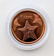 Münze Bahamas 1 Cent 2009 Seestern - Meerestiere
