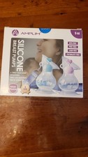 AMPLIM Manual Silicone Breast Pump, Gen 3 5OZ-Teal and pink, 2 Count 