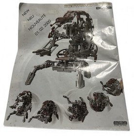 VTG LEGO STAR WARS TECHNIC 8001 BATTLE DROID ALMOST COMPLETE W/ MANUAL AS-IS