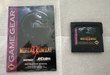 Sega Game Gear Mortal Kombat II 2 Game & Manual