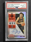 2018 Panini Contenders Rookie Ticket Auto #142 Trae Young PSA 10 AUTO 9 -KM018