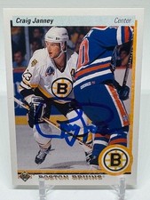 1990-91 Upper Deck - Craig Janney #234 SIGNED NHL Hockey Card