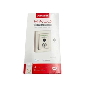 NEW Kwikset Halo Touch Fingerprint Smart Lock Wi-Fi Deadbolt  Nickel 99590-003