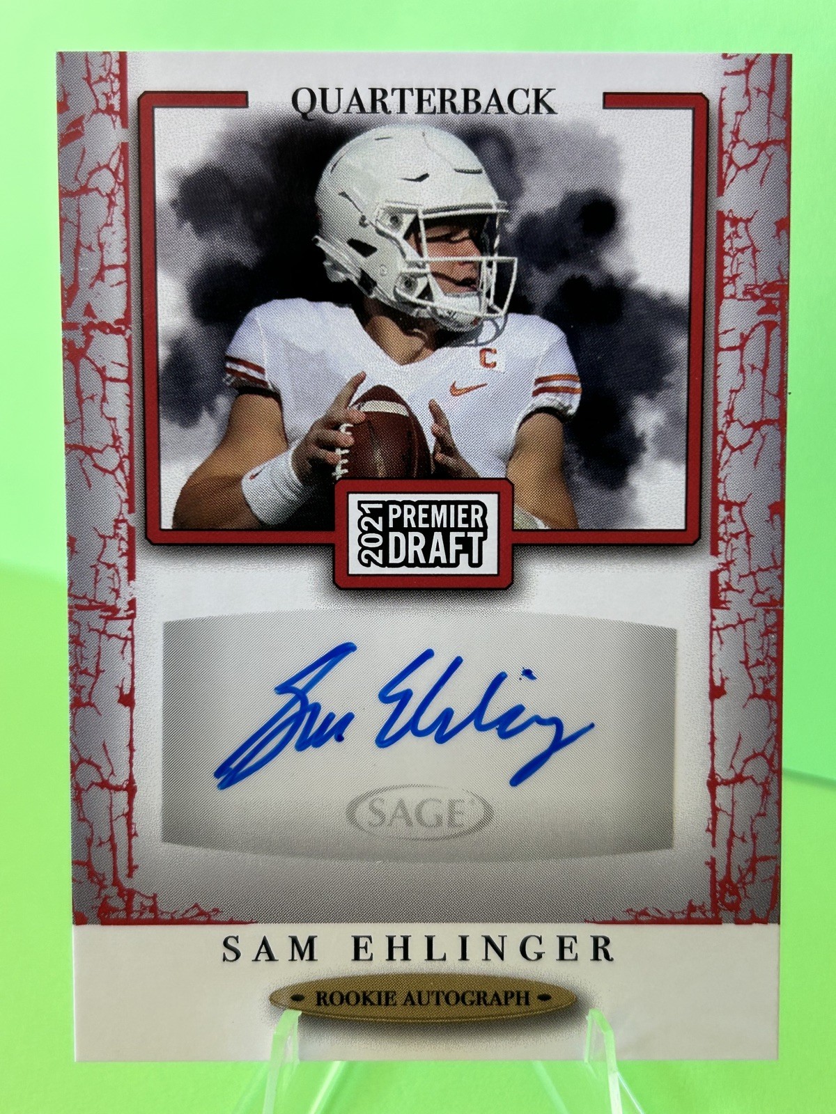 Sam Ehlinger Sage Hit Premier Draft Autograph #A28 Red