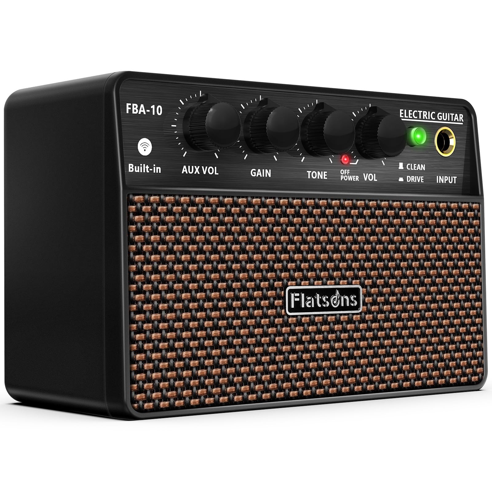 W Mini Electric Guitar Amp Rechargeable Wireless Headphone AUX Clean Drive